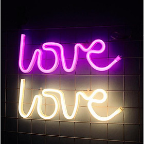 Đèn led chữ LOVE decor phong cách