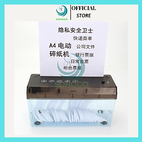 Máy hủy giấy / Máy hủy tài liệu dùng Điện USB hoặc chạy bằng pin FULLBOX-Dụng cụ cắt giấy cho văn phòng tại nhà 2 Khổ A4 và A6