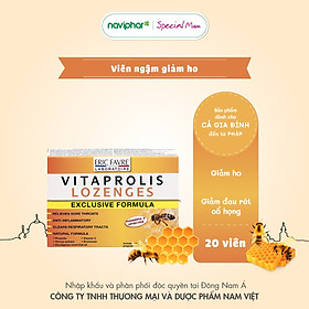 TPBVSK Vitaprolis Lozenges [Hộp 20 viên] Viên ngậm ho cho cả gia đình thành phần tự nhiên [Nhập khẩu Pháp]