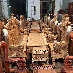Bàn Ghế Nghê Phượng Gỗ Gõ Đỏ