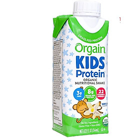 Sữa dinh dưỡng hữu cơ Orgain Kids Protein - Sữa khỉ orgain kid protein chính hãng Mỹ hộp 244ml Vanilla