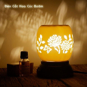 Mua Đèn tinh dầu hoạ tiết hoa văn khắc độc đáo