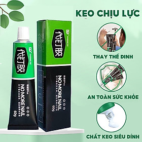 Keo Dán Đa Năng, Keo Siêu Dính, Dán chắc như đóng đinh NOMORE NAIL 60g Keo Siêu Dính Công Nghệ Nhật Bản No More Nail 60g Keo Siêu Dán Tường Dán Giày Gỗ Thuỷ Tinh Đa Năng Chống Thấm Nước Keo Cơ Khí Chuyên Dùng Dán Các Đồ Vật Thay Thế Đinh Vít Tuýp