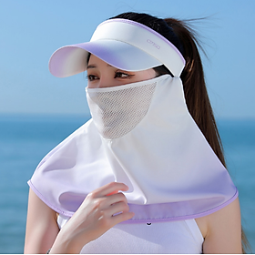 Mũ lưỡi trai kèm khẩu trang chống nắng chống tia UV tuyệt đối cao cấp, nón kết nửa đầu kèm khẩu trang phong cách Hàn