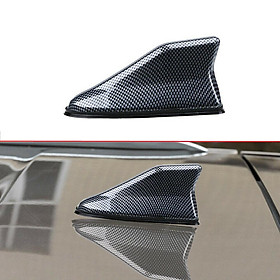 Car Carbon Fiber Shark Fin Roof Antenna Radio AM/FM Signal Aerial Accessories