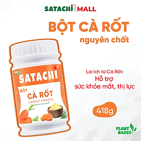 Bột Cà Rốt Nguyên Chất SATACHI – 100% cà rốt tự nhiên, không đường – Hộp 418g