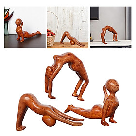 3x Female Women Yoga Statue Sculpture Figurines Bedroom Yoga Studio Decor