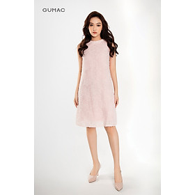 Đầm dáng suông sát nách cổ tròn GUMAC DB4213