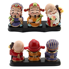 Bộ Tam Đa Phúc Lộc Thọ 7.5cm - không kèm đế
