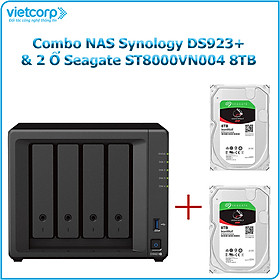 Mua Combo Thiết bị lưu trữ NAS Synology DS923+ và 2 Ổ cứng Seagate ST8000VN004 8TB - Hàng Chính Hãng