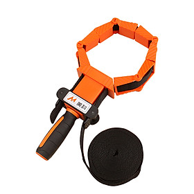Woodworking Polygonal Angle Clamp with 13.1ft Thick Nylon Straps TPR No Slip Handle and Large Angle Folding Clamp