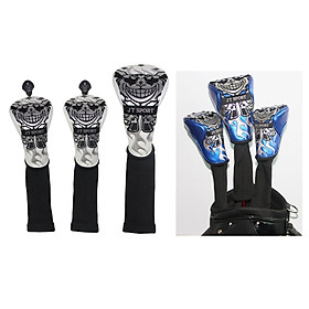 Golf Head Covers 3pcs Driver Fairway Wood Headcovers for Golf Clubs
