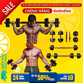 Tạ đôi 30kg Tạ tay Bộ đĩa tạ tập gym tạ tập tay đẩy kết hợp luyện cơ bắp đa năng - hàng chính hãng dododios - BỘ TẠ 20KG