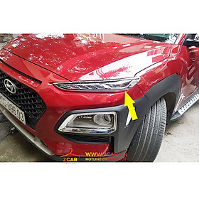 Bộ ốp viền đèn pha, hậu xe Hyundai Kona 2019-2021 mạ crom cao cấp