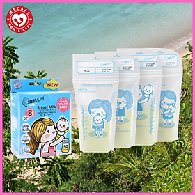 Hộp 50 túi đựng sữa Sunmum 250ml kèm 5 zipper 18x23cm