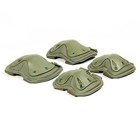 4 Piece Set Combat Knee & Elbow Protective Pads Outdoor Sports Well-Knit Tools Adjustable Easy-Fix Clips