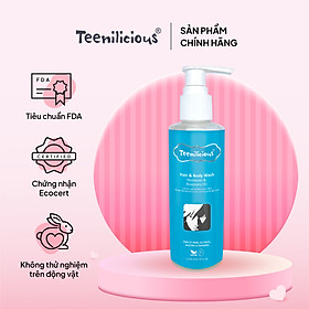 Sữa Tắm Gội Toàn Thân Teenilicious Hair & Body Wash With Buriti Oil & Tea Tree Oil Sáng Mịn Da 200ml