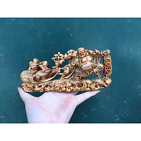 Mua Tượng phật di lặc kéo bao tiền bằng gỗ huyết long kt 20×9×6cm