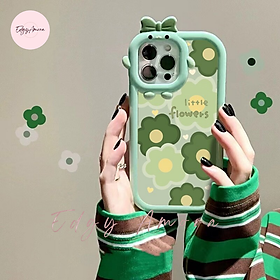 Ốp lưng Iphone chống sốc họa tiết hoa xanh lục dành cho Iphone 11  Phone 11 Pro  Iphone 11 Pro Max  Iphone 12  Iphone 12 Pro  Iphone 12 Pro Max  Iphone 13  Iphone 13 Pro  IPhone