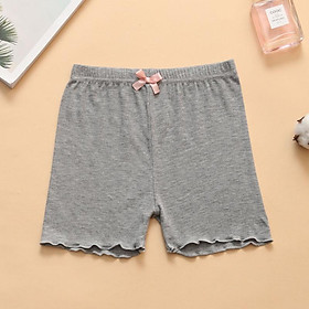 Quần legging đùi mùa hè len tăm đính nơ đẹp tiện lợi an toàn cho bé gái QATE19