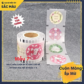 Mua Cuộn màng ép ly chất liệu nhám mờ  màng dập cốc in sẵn họa tiết vui tươi