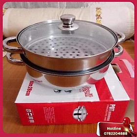 Mua Nồi Hấp Inox 2 Tầng Pot 28Cm - Miễn Phí Vận Chuyển