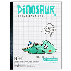 Bộ 10 Tập Khủng Long Nhí A5 - 4 Ô Ly - 96 Trang 120gsm + Kèm 2 Túi Nhãn Vở Ngẫu Nhiên - Futurebook DG-961 - Mẫu 1