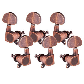 Red Copper Machine Head Tuning Peg Tuner for Acoustic Electric Guitar - 3R3L