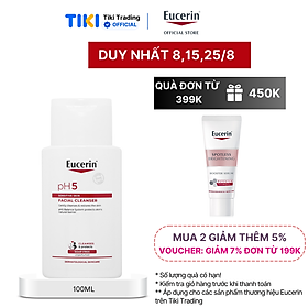 Sữa rửa mặt không gây kích ứng cho da nhạy cảm Eucerin pH5 Facial Cleanser 100ml