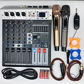 Mua Combo Bàn Trộn Âm Thanh Max11 Micro AK96 - Nâng Cấp Âm Thanh  99 Hiệu ứng Vang  Tích hợp nguồn 48V  Mic hợp kim sang xịn Hàng Chính Hãng