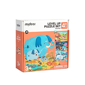 Hình ảnh Đồ Chơi Xếp Hình Level Up Puzzle Set 4in1 (04 tranh 12-16-24-35 mảnh ghép) - Dành cho bé từ 3 tuổi