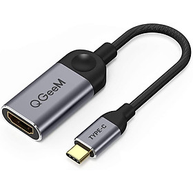 Cáp chuyển đổi Type C sang HDMI QGeeM 4K [tương thích Thunderbolt 3] cho MacBook Pro 2018/2017, Samsung Galaxy S9/S8, Surface Book 2, Dell XPS 13/15, Pixelbook v.v-Hàng chính hãng