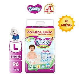 [TẶNG THÊM MIẾNG] Tã/bỉm quần Bobby 3mm Mega Jumbo Gạo non Giảm nhiệt M112/L96/XL84/XXL76