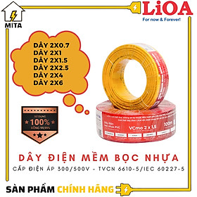 Dây điện đôi mềm lioa vcmo 2x0.7, 2x1, 2x1.5, 2x2.5, 2x4, 2x6 - mita