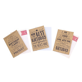 Combo 3 Thiệp Greenwood Sinh Nhật GW-TP01