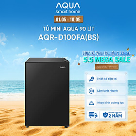 [DAILY] Tủ lạnh Aqua 90 lít AQR-D100FA(BS) - Freeship toàn quốc - Hàng chính hãng