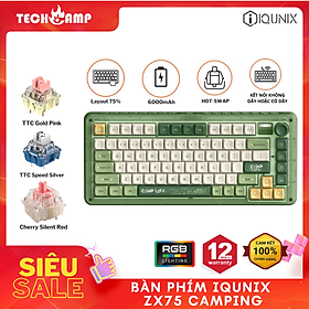 Mua Bàn phím IQUNIX ZX75 Camping Wireless RGB - Hàng chính hãng