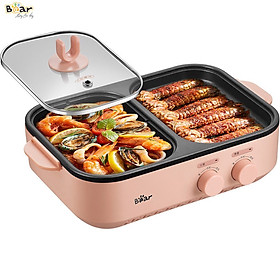 Mua Nồi lẩu nướng Bear DKL-C12D1 - Pink- Hàng chính hãng