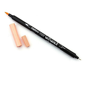 Bút lông hai đầu màu nước Marvy LePlume II 1122 - Brush/ Extra fine tip - Pale Orange (16)
