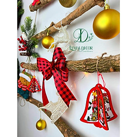 Cây thông Noel bằng gỗ full phụ kiện trang trí decor nhà cửa hàng quán dịp lễ