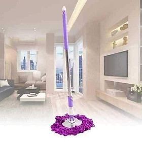 Mua  Quà Tặng  Cây chổi lau nhà 360 độ mâm nhựa tự vắt trợ lực thông minh thấm nước tốt