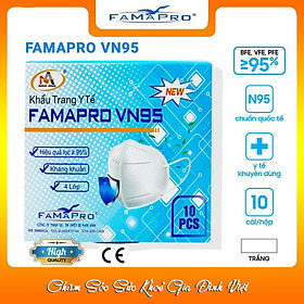 Khẩu Trang Y Tế Cao Cấp FAMAPRO V95 - 4 Lớp Kháng Khuẩn 95% Lọc Khuẩn