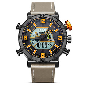 Đồng hồ nam SINOBI Quartz chống nước 3ATM Đồng hồ có đèn nền -Màu quả cam