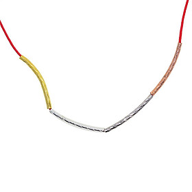 50pcs Curved Tube Noodle Loose Beads for DIY Necklace Bracelet Gold 25x2mm