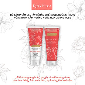 Combo Gel Tẩy Tế Bào Chết Và Dưỡng Trắng Vùng Nách, Mông, Bikini Rewhitez Hương Nước Hoa Quyến Rũ Define Rose 50g