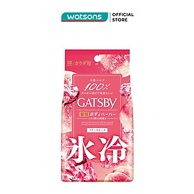 Khăn Ướt Gatsby Khử Mùi & Làm Sạch Cơ Thể Freeze Peach 30 Tờ