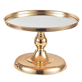 Metal Round Cake Stand Cupcake Holder Electroplating Gold Mirror Wedding Party Table Candy Desserts Display Tray Table Decoration