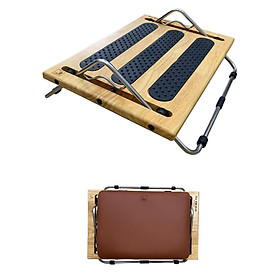 Mua Giá Kê Chân Công Thái Học Foot ZONE RELAX FZR-200 (Khung inox  Tấm kê chân bằng bằng gỗ-có các hạt massage bằng cao su mềm)-Tặng Ngay Phụ Kiện Đệm Êm Chân FZR-A01