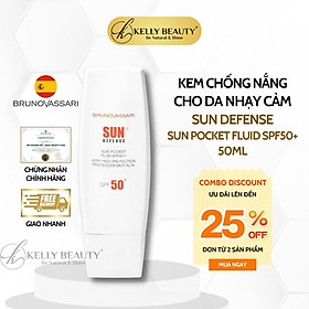 Kem Chống Nắng Cho Da Nhạy Cảm Sun Pocket Fluid SPF 50+ - Bruno Vassari | Kelly Beauty