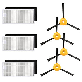 Phụ Tùng Máy Hút Bụi, Robot Hút Bụi Ecovacs Deebot N79, 4 Bàn Chải Bên + 3 Bộ Lọc
